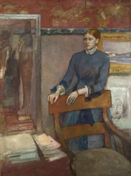 Hélène Rouart in de studeerkamer van haar vader